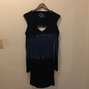 Blue life long sleeve thrasher tee dress